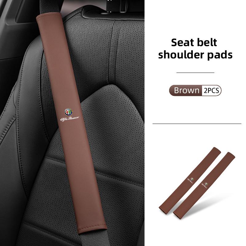 YHLOV1 Car Seat Seat Belt Shoulder Protector Pad Auto Accessories For Alfa Romeo Giulietta GT 159 147 156 Mito Brera Giulia Spider F1