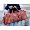 30-дюймовая большая дорожная сумка из натуральной кожи, большая кожаная спортивная сумка для мужчин и женщин, рождественский подарок, винтажная кожаная спортивная сумка