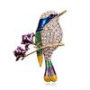 Women Fashion Jewelry Rhinestone Collar Lapel Pin Clothing Accessories Bird Brooches Brooch