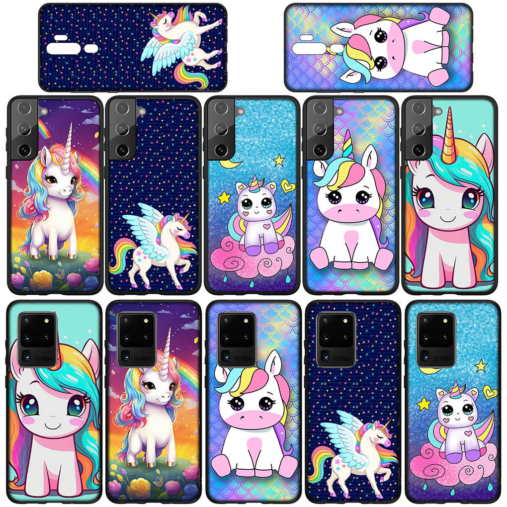 Чехол для телефона Samsung Galaxy S25 S24 S23 iPhone 16 15 Xiaomi Redmi Note 14 13 12 16E X 11 Pro Max OPPO Moto G85 G54 Huawei Poster Unicorn Horse Cover