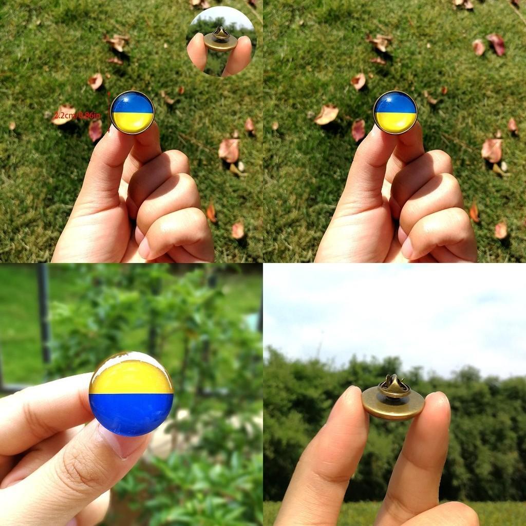 Стильный значок-пуговица с флагом Украины, брошь для рюкзаков и сумок