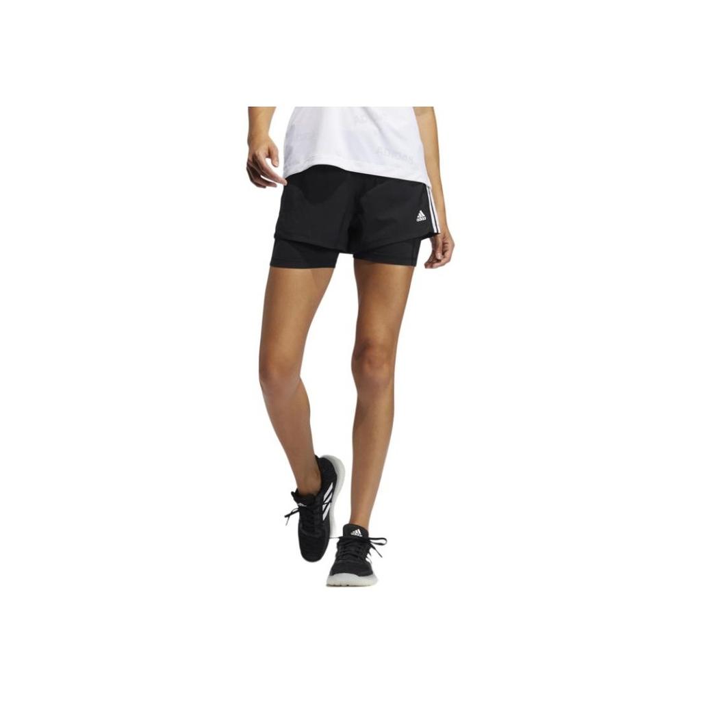 Adidas Pacer 3-Stripes 2-In-1 Training Shorts Women Shorts Black GL7686