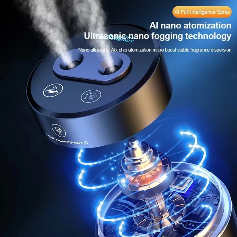 Освежитель воздуха для автомобиля USB-перезаряжаемый ароматерапевтический увлажнитель воздуха Мини-диффузор эфирных масел Аксессуары для салона автомобиля Легкий аромат стойкий