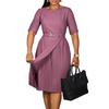 Женское летнее модное платье-карандаш с рукавом пять четвертей и высокой талией, компрессионное, для поездок на работу