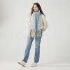 Windowpane Check Muffler - Pale Blue
