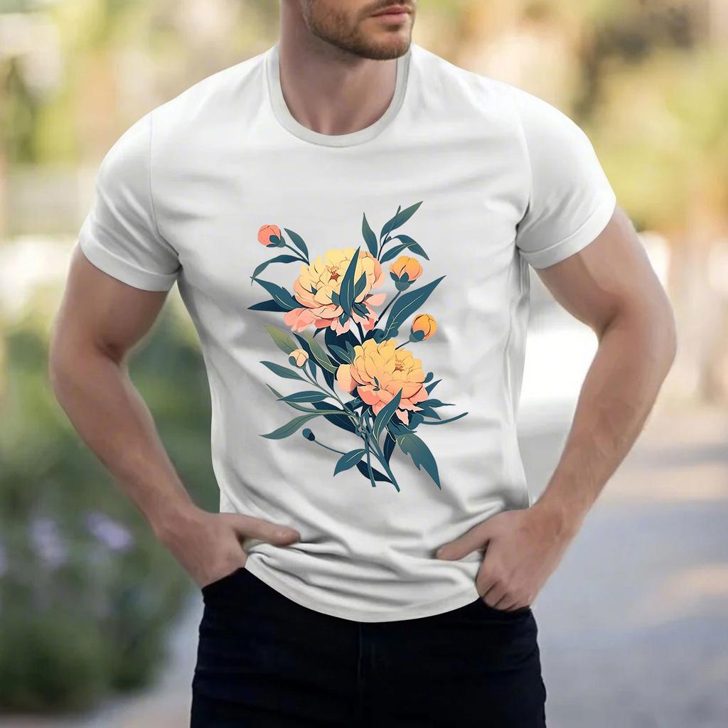 Men's Stand Collar Short Sleeve Shirt Loose Leisure Holiday Shirt Man