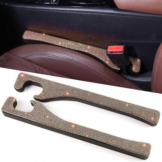 Briwill Bling Car Seat Gap Filler, 2 Pack Universal Fit For Car SUV Truck Handmade Crystal Rhinestone Diamond Car Gap Filler Bling Car Accessories