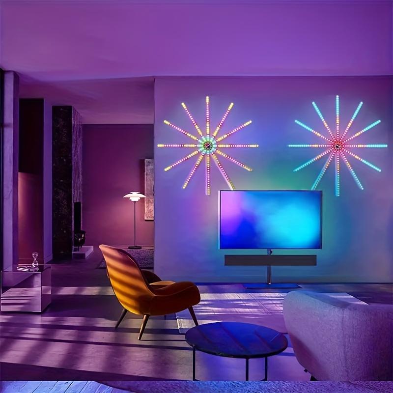 Фейерверки с дистанционным управлением Светодиодные ленты RGB Умные танцевальные огни Музыкальная вечеринка Ритм Красочные огни