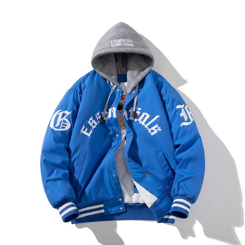 Mens Oversized Cotton Bomber Jacket Warm Thickened Streetwear Casual Outerwear Winter