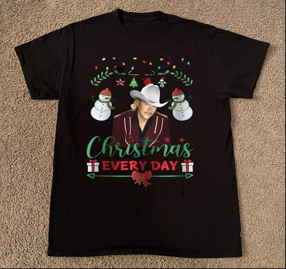 Alan Jackson Christmas Everyday T Shirt Black Unisex S-5XL 1J0723 Unisex T-Shirt
