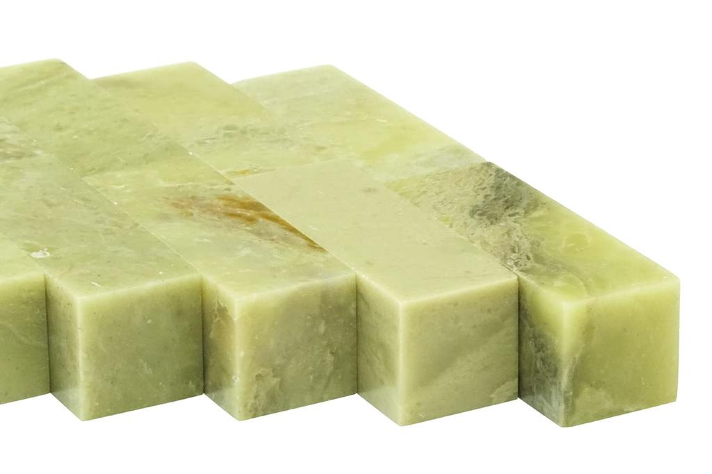 Kobaido Seal Carving Material, Aota Stone (18mm X 50mm), Aota Blue and White Seal, 1.8cm Square [Set of 10]