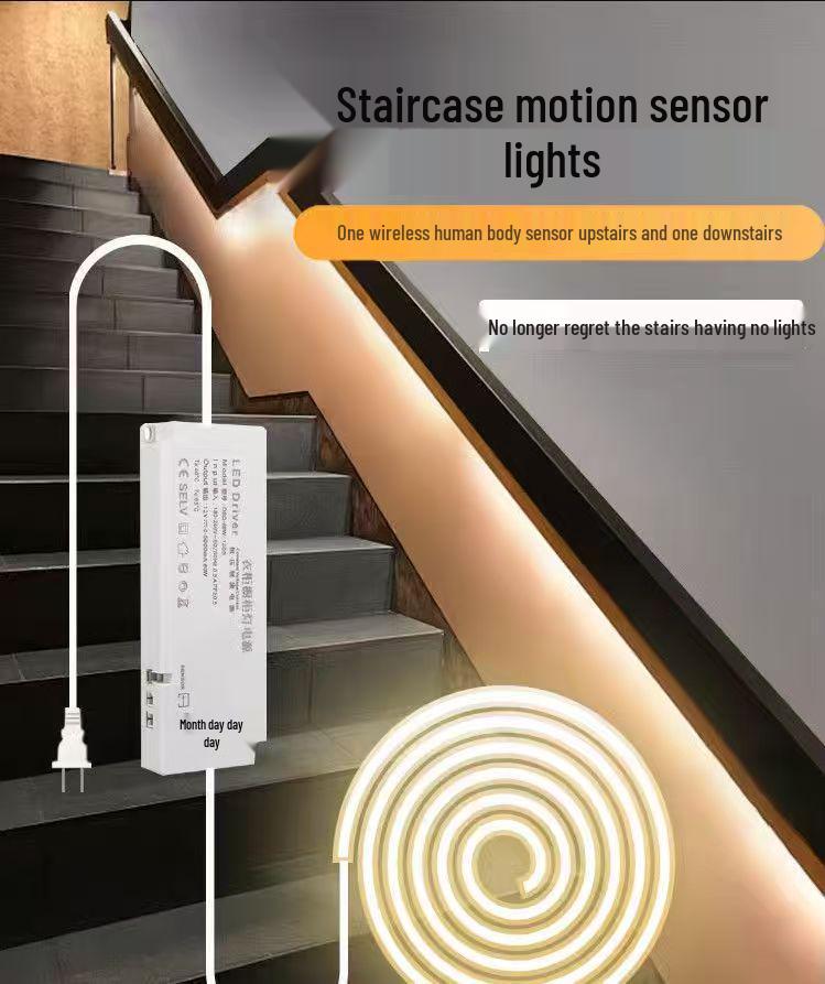 Aisle Wireless Motion Sensor Waterproof LED Strip Light for Hallway and Staircase
