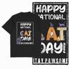Funny Cool Cat Graphic Print Unisexs tshirt Black Big Size Unique T Shirt For Unisex Loose Creative Tshirt Novety Tee Shirt G53