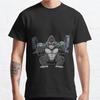 Men Fashion Casual Short Sleeves Powerlifting Primate Tops Aesthetic Vintage Oversized T-shirts