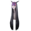 100 см аниме парик Danganronpa 2 Dangan Rondo Yui Mita, парик для выдувания, рог, моделирование, длинные волосы, парик для косплея