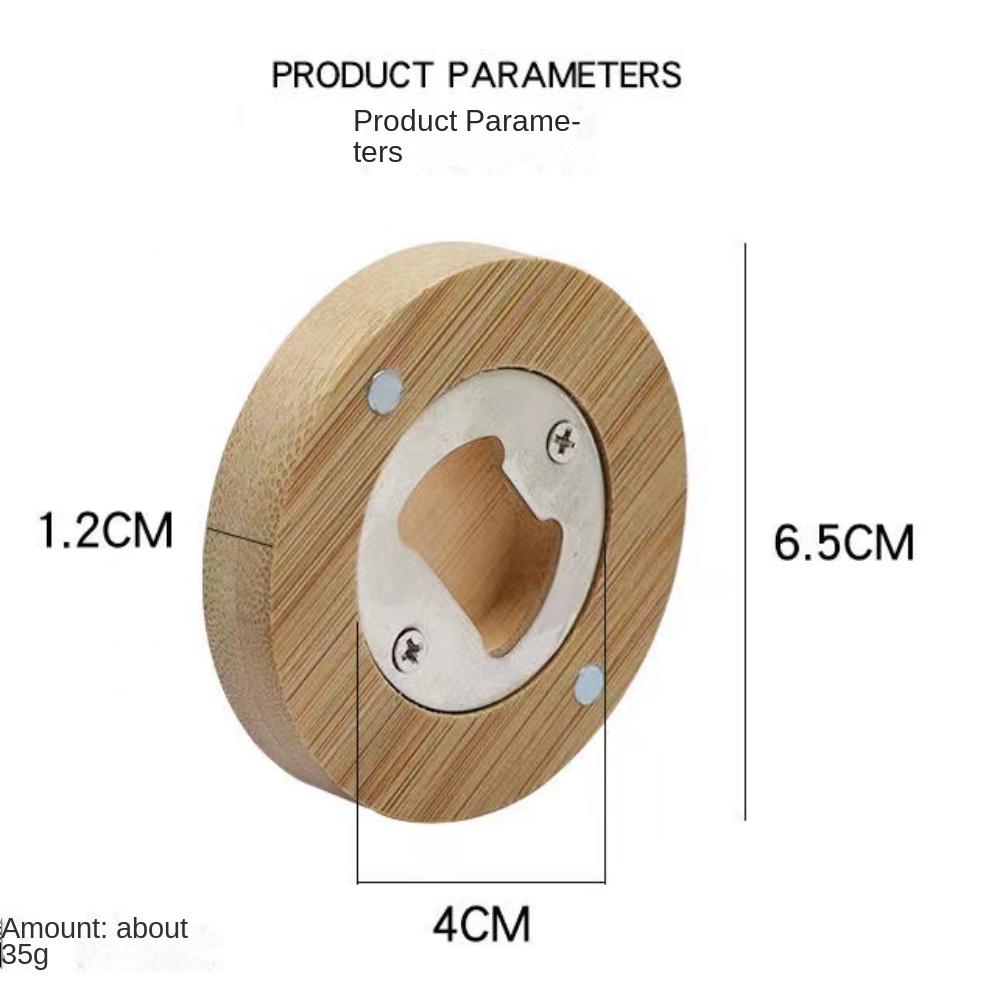 Деревянные открывалки для бутылок круглой формы, пивные крышки, универсальные открывалки для пива для домашней кухни, бара