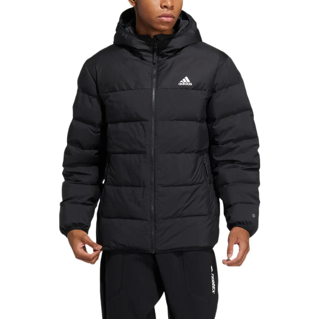 adidas Пуховики Мужские Черные С Капюшоном Умеренные Другие HZ2597