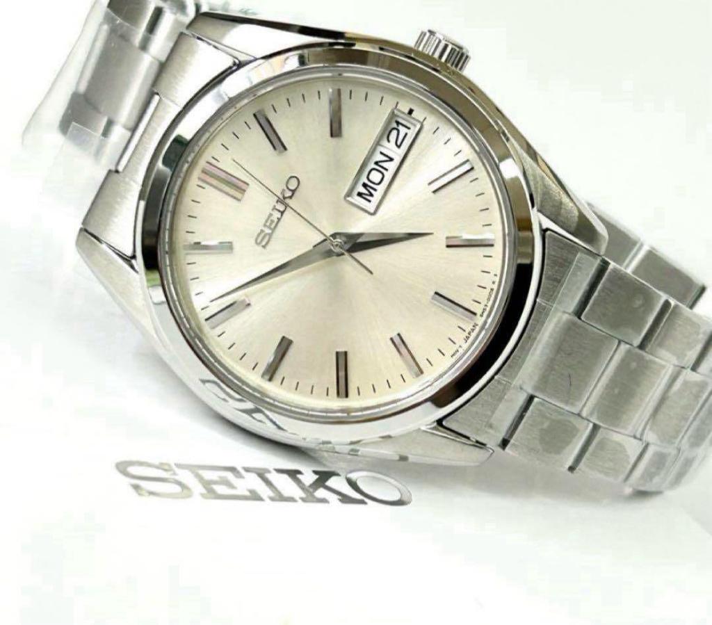 SEIKO SELECTION Мужские часы SBTH007 Серия S, Аналоговые кварцевые, Отображение дня недели и даты, Сапфировое стекло, Водонепроницаемость 10 бар, Сделано в Японии, Оригинальные Серебристо-синие