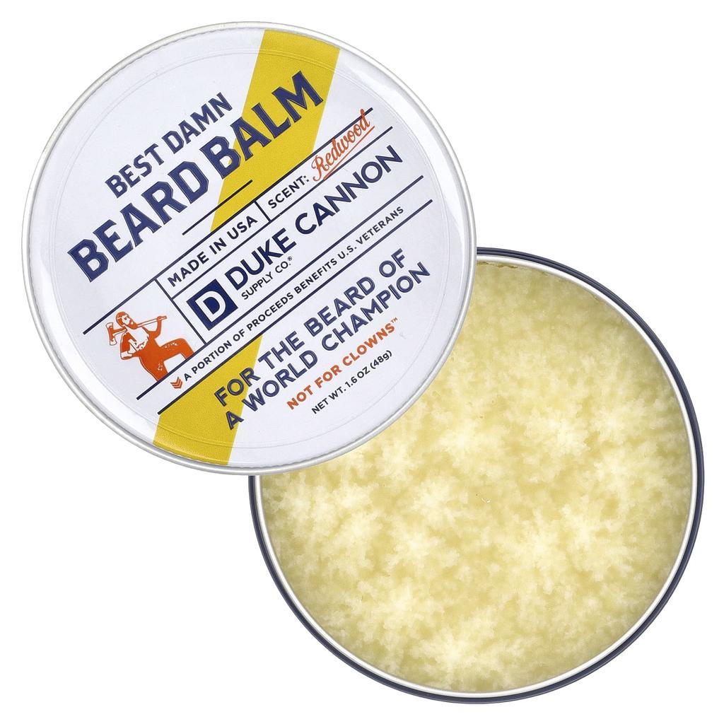 Duke Cannon Supply Co. Best Damn Beard Balm, Redwood, 1.6 Oz (48 G)