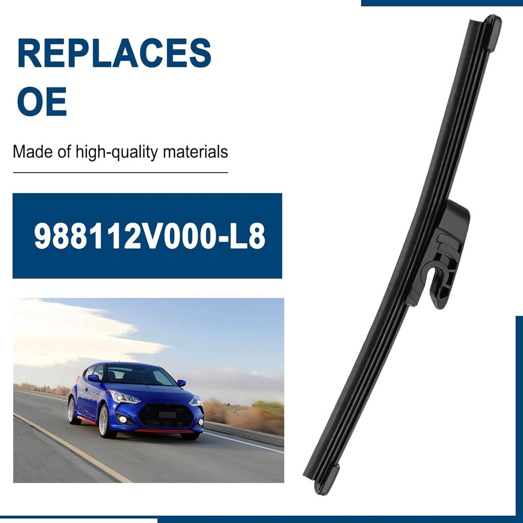 Задняя щетка стеклоочистителя, совместимая с Hyundai Veloster 2012-2016, Замена OE номера 988112V000-L8 (1 шт)