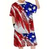 Boys 3D Flag T-shirt & Shorts Set Short Sleeve Summer Spring Sports Fashion Daily Crew Neck Outdoor Vacation Sports Tailored Fit