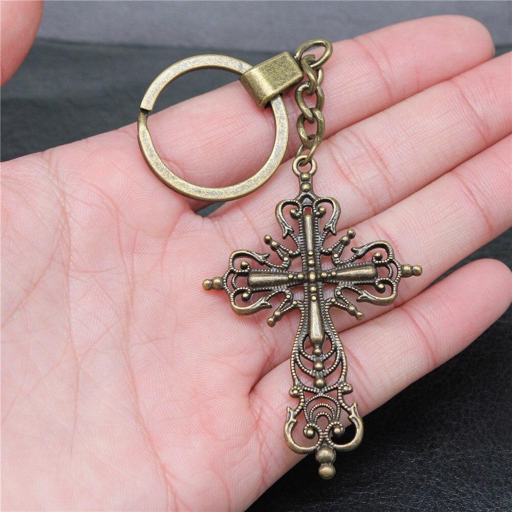 Религиозные брелки с крестом, выводы для Diy, аксессуары для металлических ремесленных цепочек для ключей