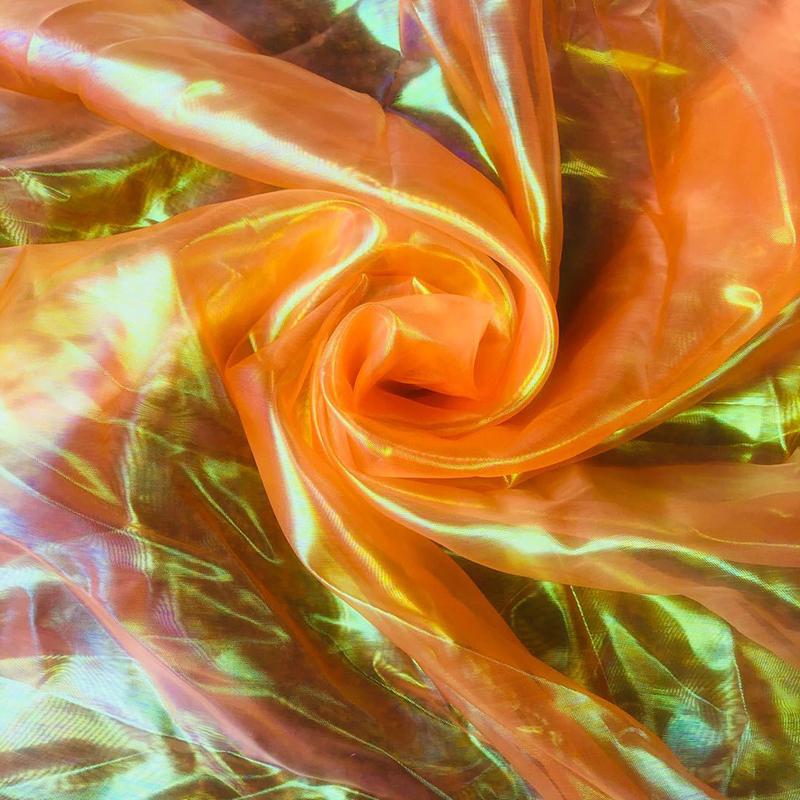 Красочная швейная сетка, флуоресцентная пряжа, органза, стеклянная пряжа, лазерная тюль, шелковый шифон
