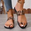 Fashion Female Shoes On Sale 2024 New Black Printed Women's Flip Flops Anti-slip and Wear-resistant Summer Large Size Ladies Slippers