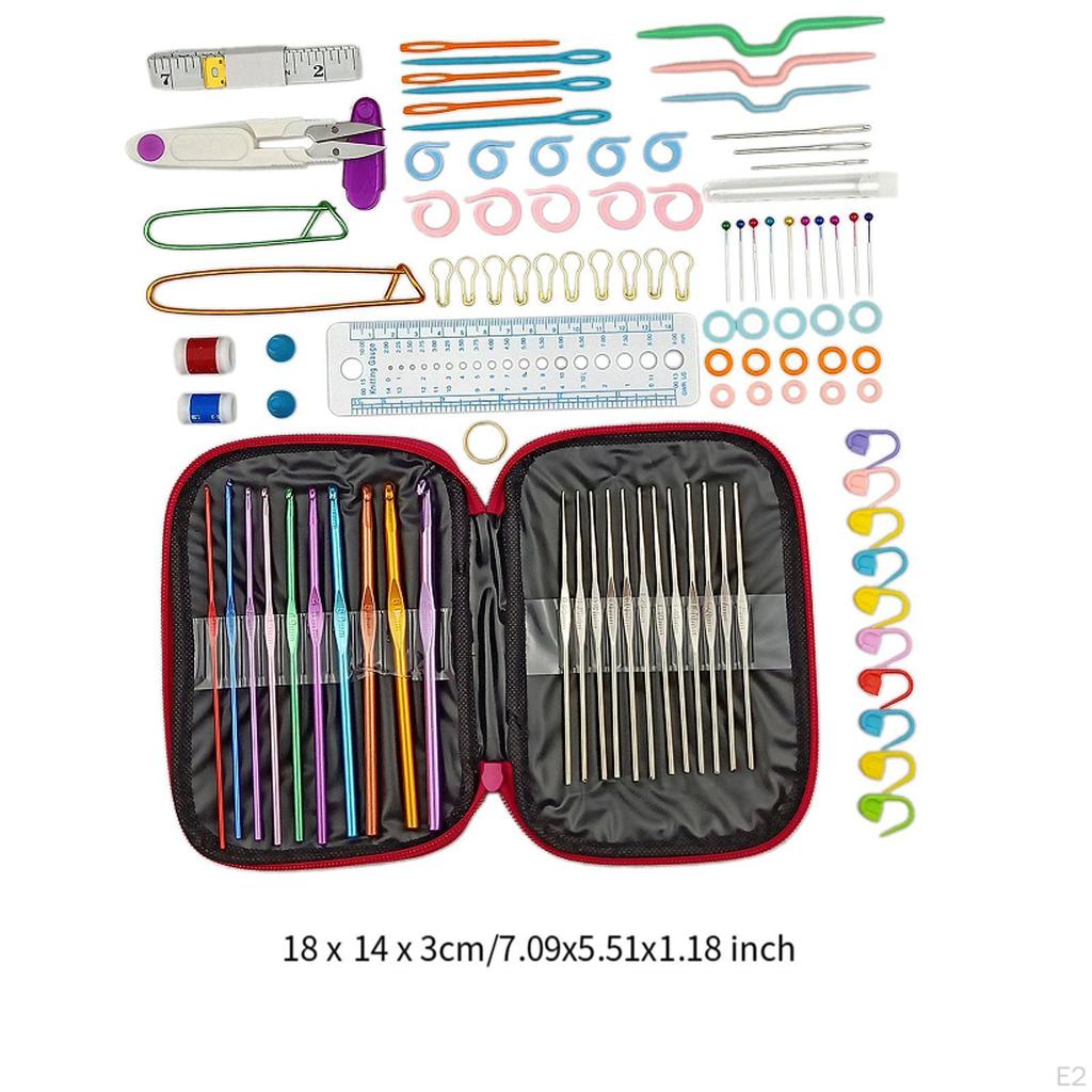 Набор крючков для вязания с маркерами петель для продвинутых мастеров, эргономичные инструменты для вязания