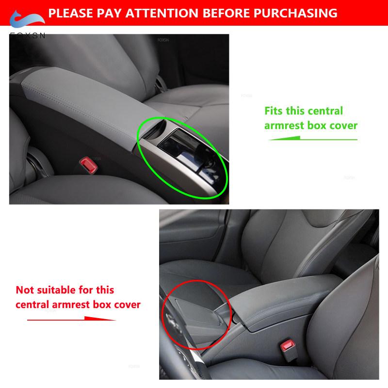 Car Interior Center Armrest Console Box Cover Microfiber Leather Sticker Trim For Toyota Prius 2004 2005 2006 2007