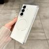 Transparent Magnetic for Magsafe Case for Samsung Galaxy Z Fold 7 6 5 4 Wireless Charge Acrylic Clear Hinge Phone Cover