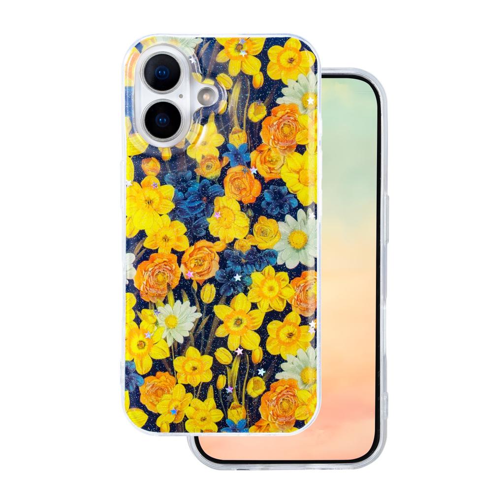 Nakładka Glow Glam Do Iphone 16 6,1" Pomarańczowa