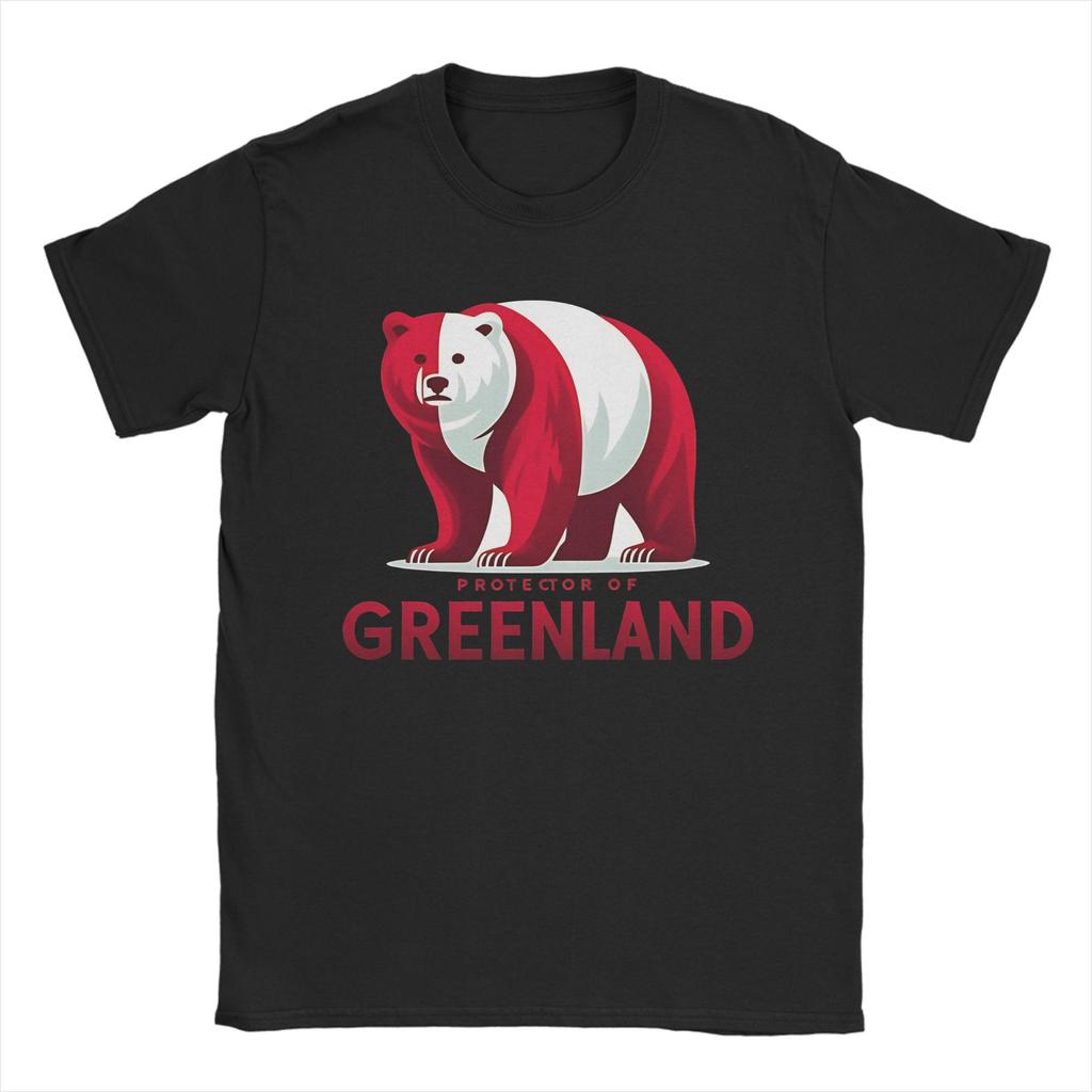 Greenland Not for Sale Greenland Flag Bear 100 Cotton T Shirt For Unisex Summer Fun TShirts O Neck Hip Hop Tee Shirt Plus Size