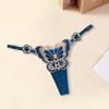 Lady Thong Breathable Elastic Sexy Adjustable Trendy Pornographic Nylon Butterfly Embroidery Lady G-string Women Intimate Clothes