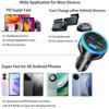 UYUXIO 6 in 1 Multi Port USB C Car Charger Full PD 30W with Voltage Display Super Fast Charge Adapter for iPhone MacBook Samsung