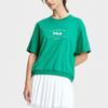 New FILA Drop Shoulder Sleeve T Shirt Women's Ethereal Grass Green A11W333105F-GN