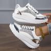 Sneaker Metal Color Casual Vulcanized Sport Shoes Fashion White Shoe for Woman Flats Shoes Summer Breathable Shoes Women