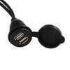 Автомобильный для крепления на приборную панель Двойной USB-порт Панельный интерфейс Удлинитель 145см Кабель-адаптер