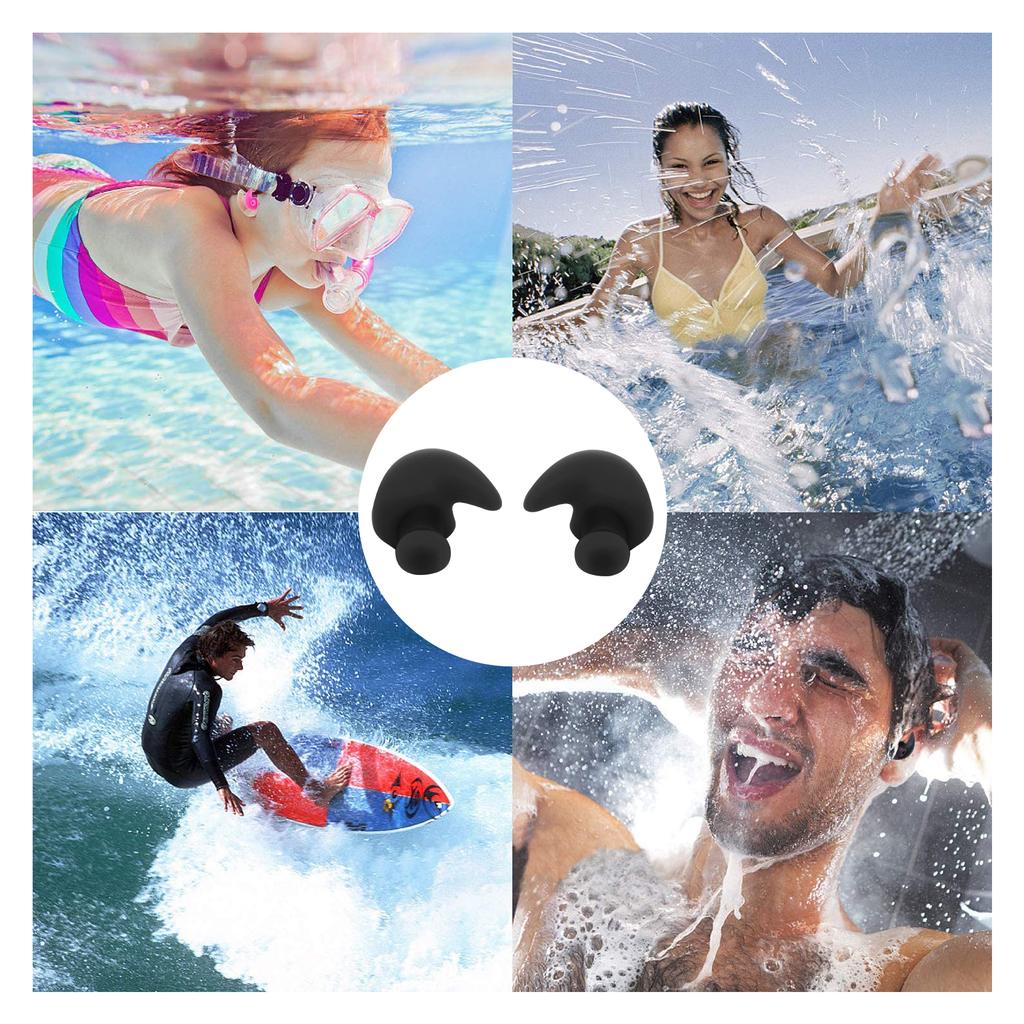 1 пара плавательных берушей из мягкого силиконового геля, водонепроницаемые, пыленепроницаемые, для водных видов спорта, плавательные беруши(Розовый оптом )