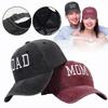 Vintage DAD MOM Embroidery Baseball Caps Adjustable Baseball Hats Men Women Distressed Faded Cap