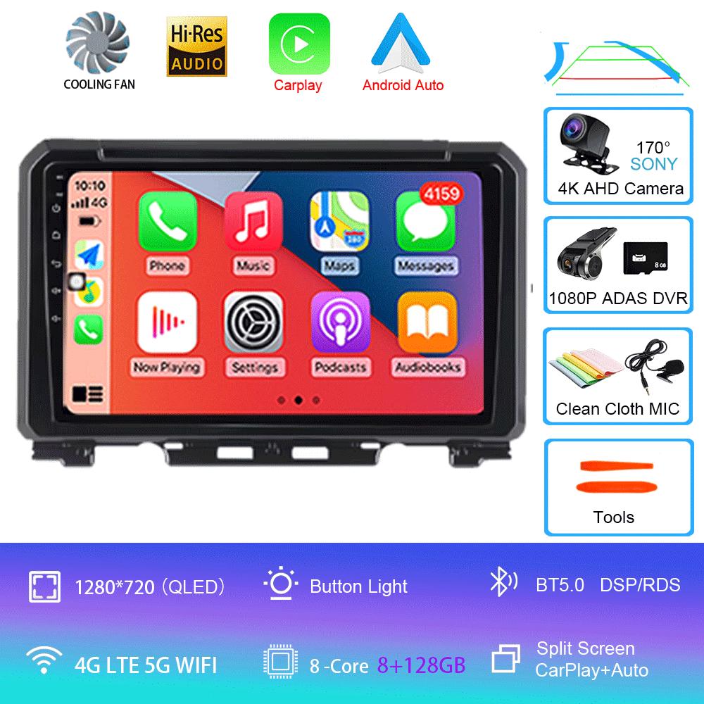 For Suzuki Jimny JB64 JB74 2018 2019 2020 Antoradio Android 14 2 Din Car Multimedia Stereo Player GPS Navigation Wifi DSP 9 Inch