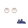 Swarovski Constella Synthetic Cubic Zirconia , Stud Earrings Womens Rose Gold