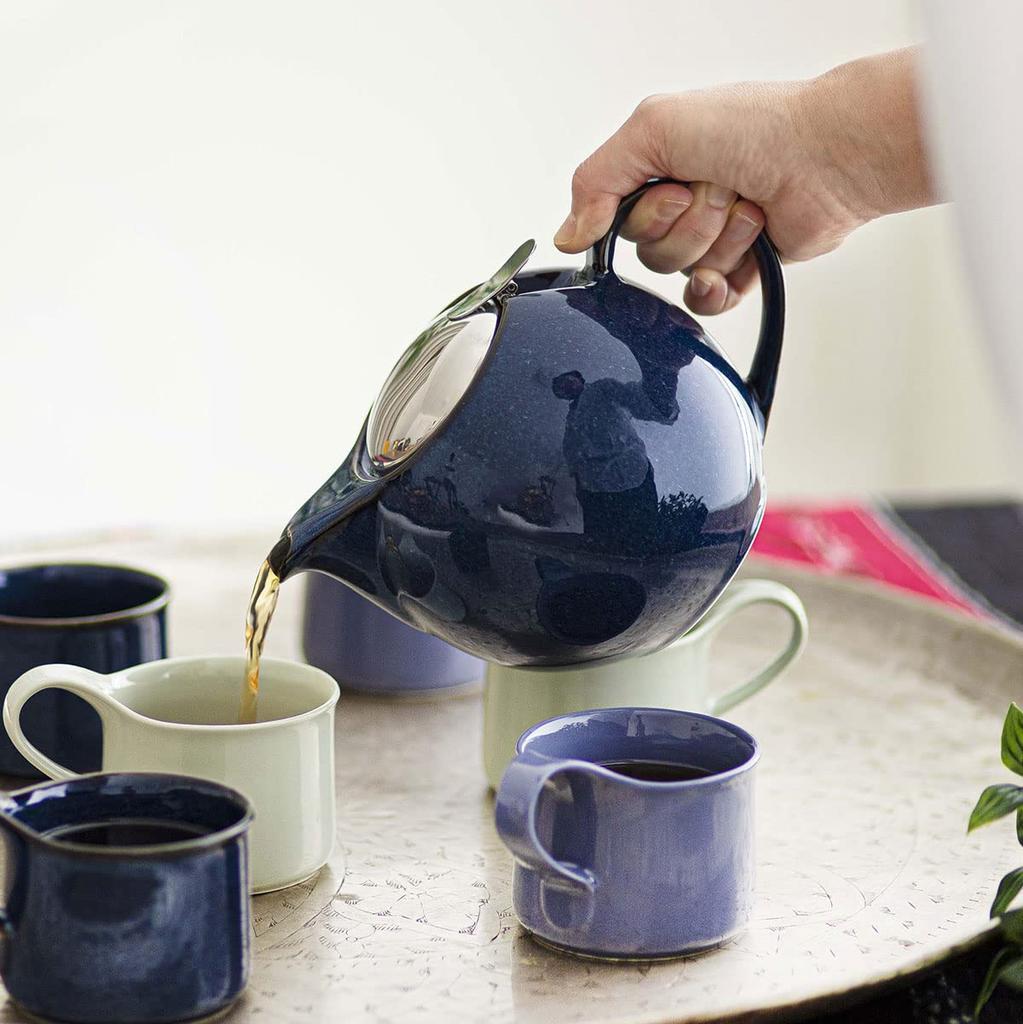 ZERO JAPAN Universal Teapot for 7 People, BBN-06, JB Jeans Blue, W194×D140×H124mm