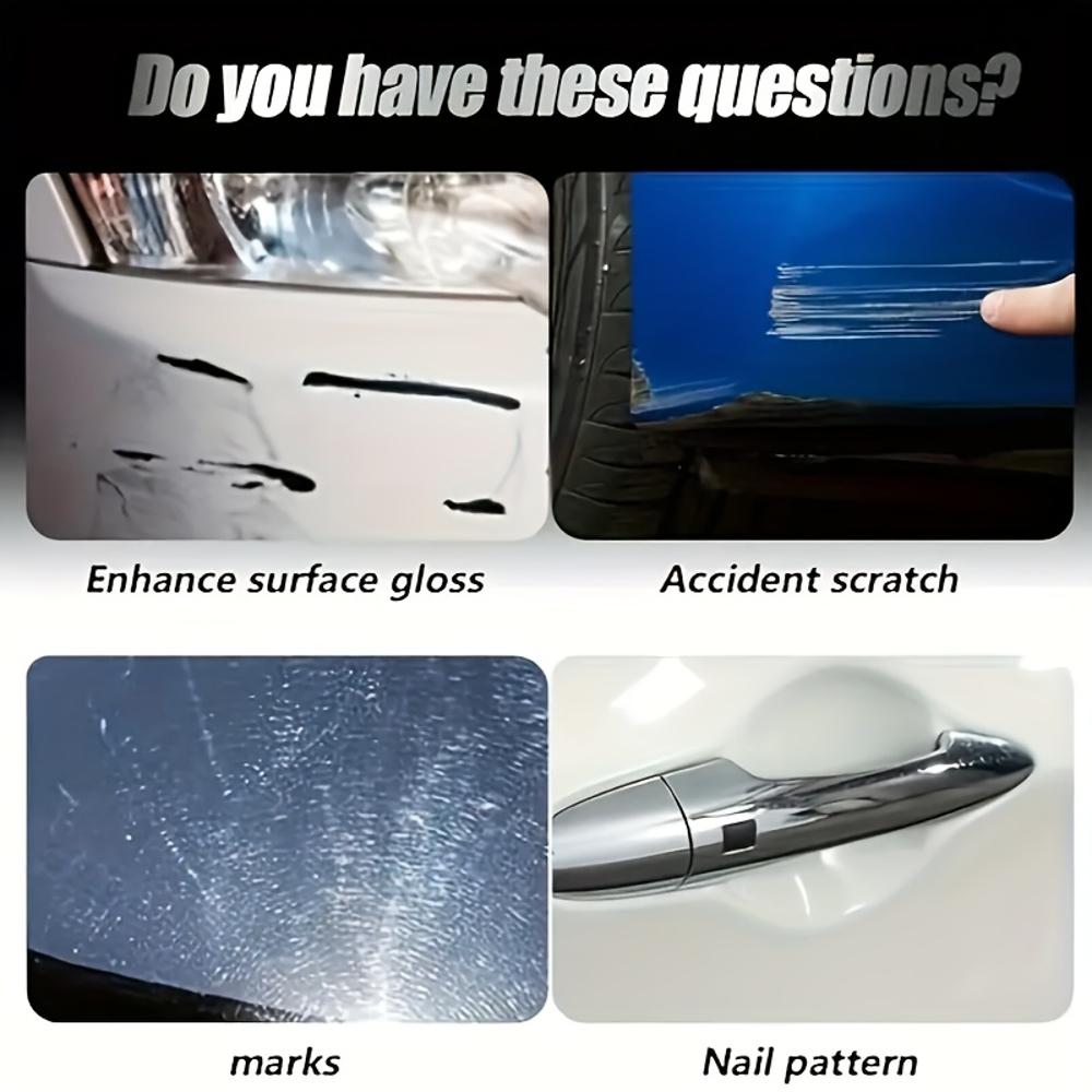 Быстрое удаление царапин и полировка - Крем для удаления царапин с автомобиля с аппликационной тканью - Не требует смывания, Легкое в использовании восстановление краски