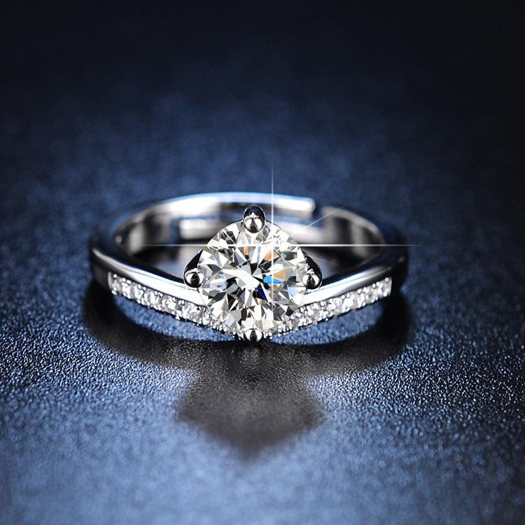 Кольцо Crown Princess Simple and Generation с одним каратом, модное женское универсальное кольцо с одним бриллиантом