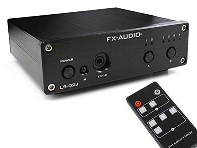 FX-AUDIO- LS-02J [Черный] Совместимый пульт ДУ 2:4-канальный селектор аудиолиний RCA-переключатель