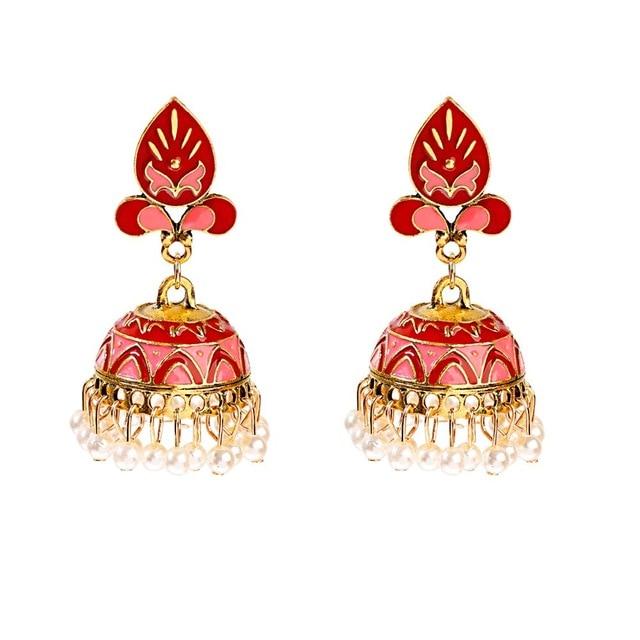 Pendientes пирсинг индийские украшения Jhumka подвески серьги для женщин аксессуары кольчики серьги-гвоздики модные свадебные серьги