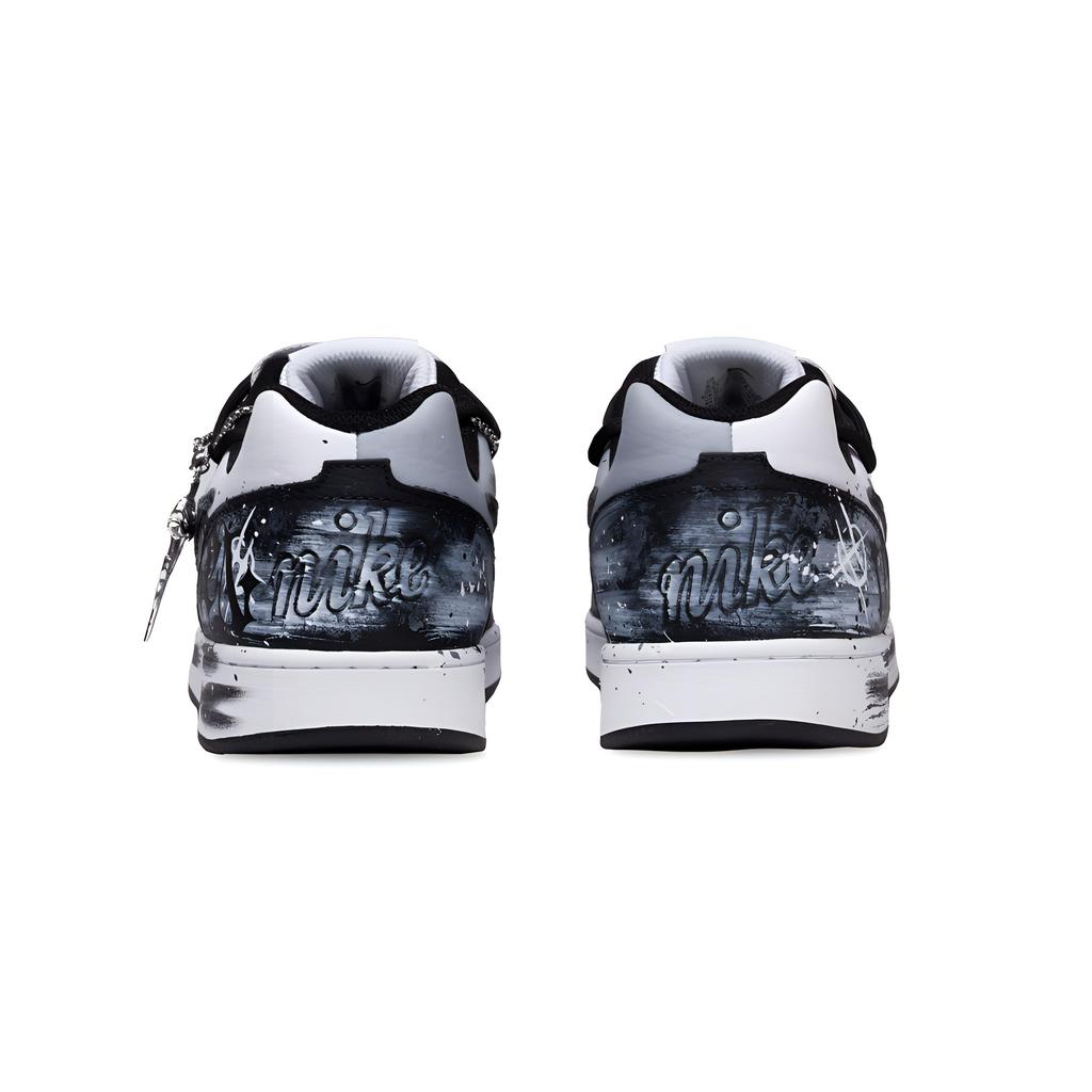 Nike EBERNON Wasteland Gears, Photovoltaic Power Synthetic Leather Abrasion Resistant Low top Skateboard Shoes Men's AQ1774-102(Team422-)