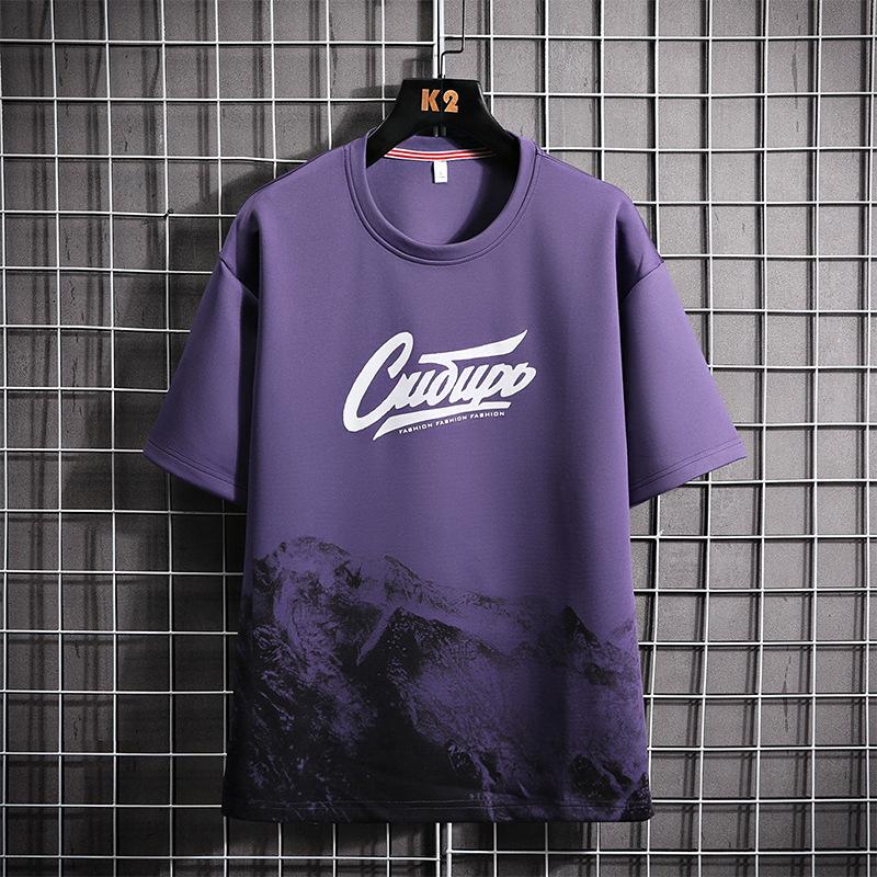 Футболка свободного кроя со смайликом, лето 2023 г. - американская уличная мода, круглый вырез, короткий рукав