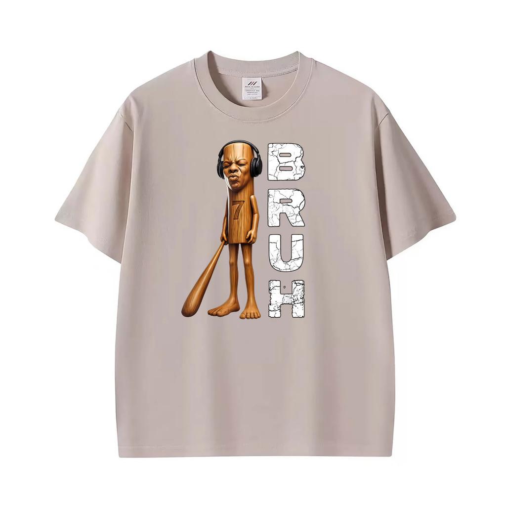 Funny Tung Tung Tung Speed Face Tuff Brainrot Meme Tee Unisexs Clothing Vintage Cotton Loose T Shirts Humor Comfort Oneck Tshirt